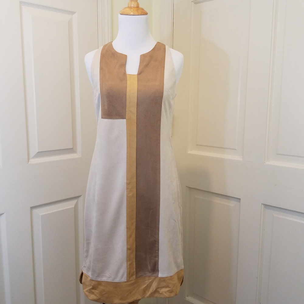 CATO FAUX SUEDE COLOR BLOCK DRESS 🔥🔥🔥